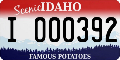 ID license plate I000392