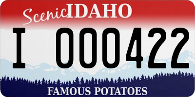 ID license plate I000422