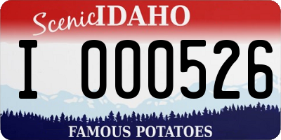 ID license plate I000526