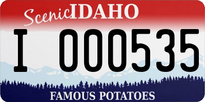 ID license plate I000535