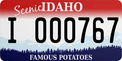 ID license plate I000767