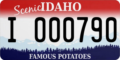 ID license plate I000790