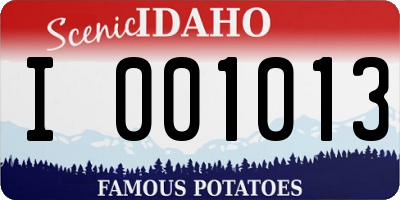 ID license plate I001013