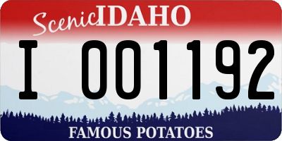 ID license plate I001192