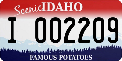 ID license plate I002209