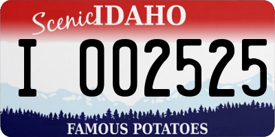 ID license plate I002525