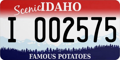 ID license plate I002575