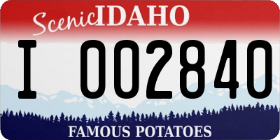 ID license plate I002840