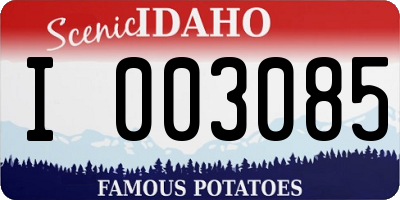 ID license plate I003085