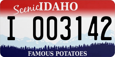 ID license plate I003142