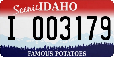 ID license plate I003179