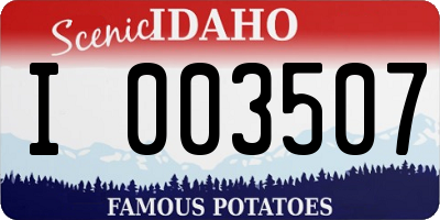 ID license plate I003507
