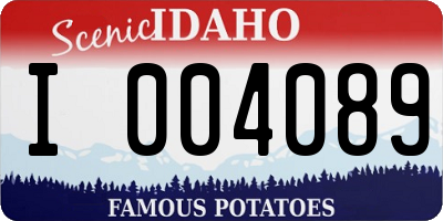 ID license plate I004089