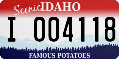 ID license plate I004118