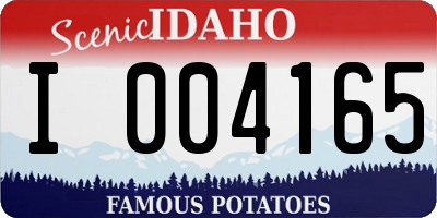 ID license plate I004165