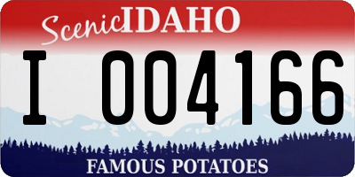 ID license plate I004166