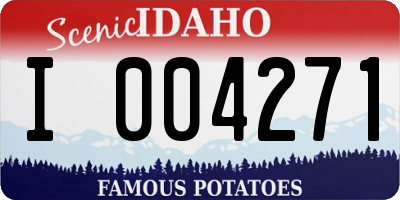 ID license plate I004271