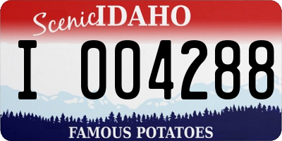 ID license plate I004288