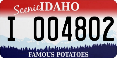 ID license plate I004802