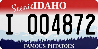 ID license plate I004872