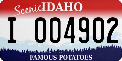 ID license plate I004902