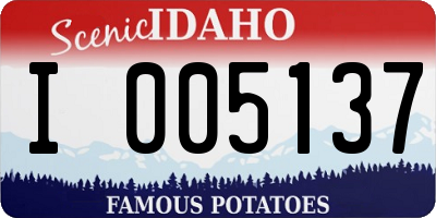 ID license plate I005137
