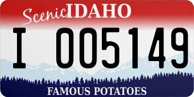 ID license plate I005149