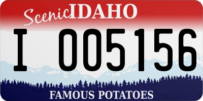 ID license plate I005156