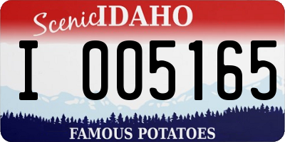 ID license plate I005165