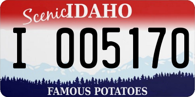 ID license plate I005170