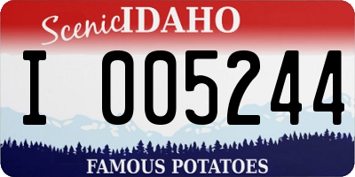 ID license plate I005244