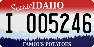 ID license plate I005246