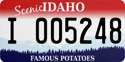 ID license plate I005248