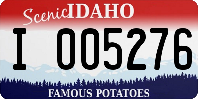 ID license plate I005276
