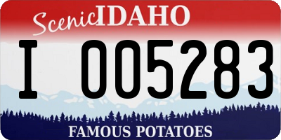 ID license plate I005283