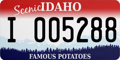 ID license plate I005288