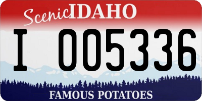 ID license plate I005336