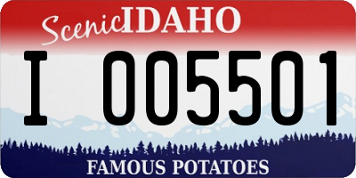 ID license plate I005501