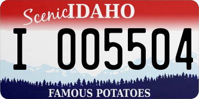 ID license plate I005504