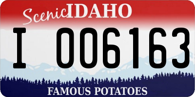 ID license plate I006163