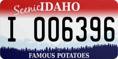 ID license plate I006396