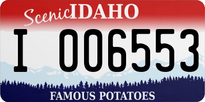 ID license plate I006553