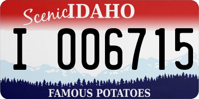 ID license plate I006715