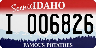 ID license plate I006826
