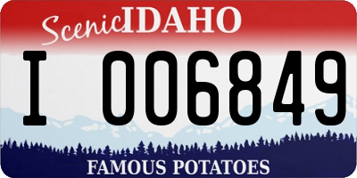 ID license plate I006849