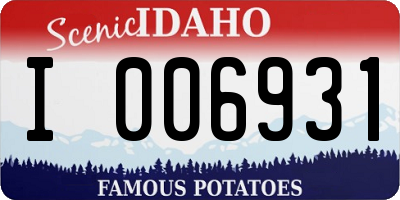 ID license plate I006931