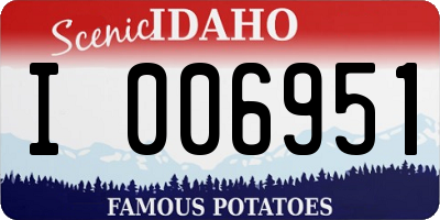 ID license plate I006951
