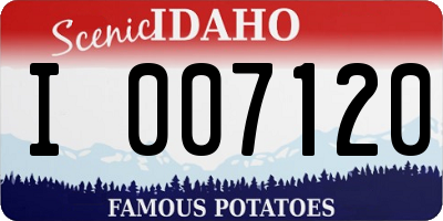ID license plate I007120