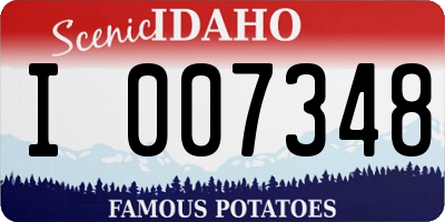 ID license plate I007348