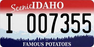 ID license plate I007355